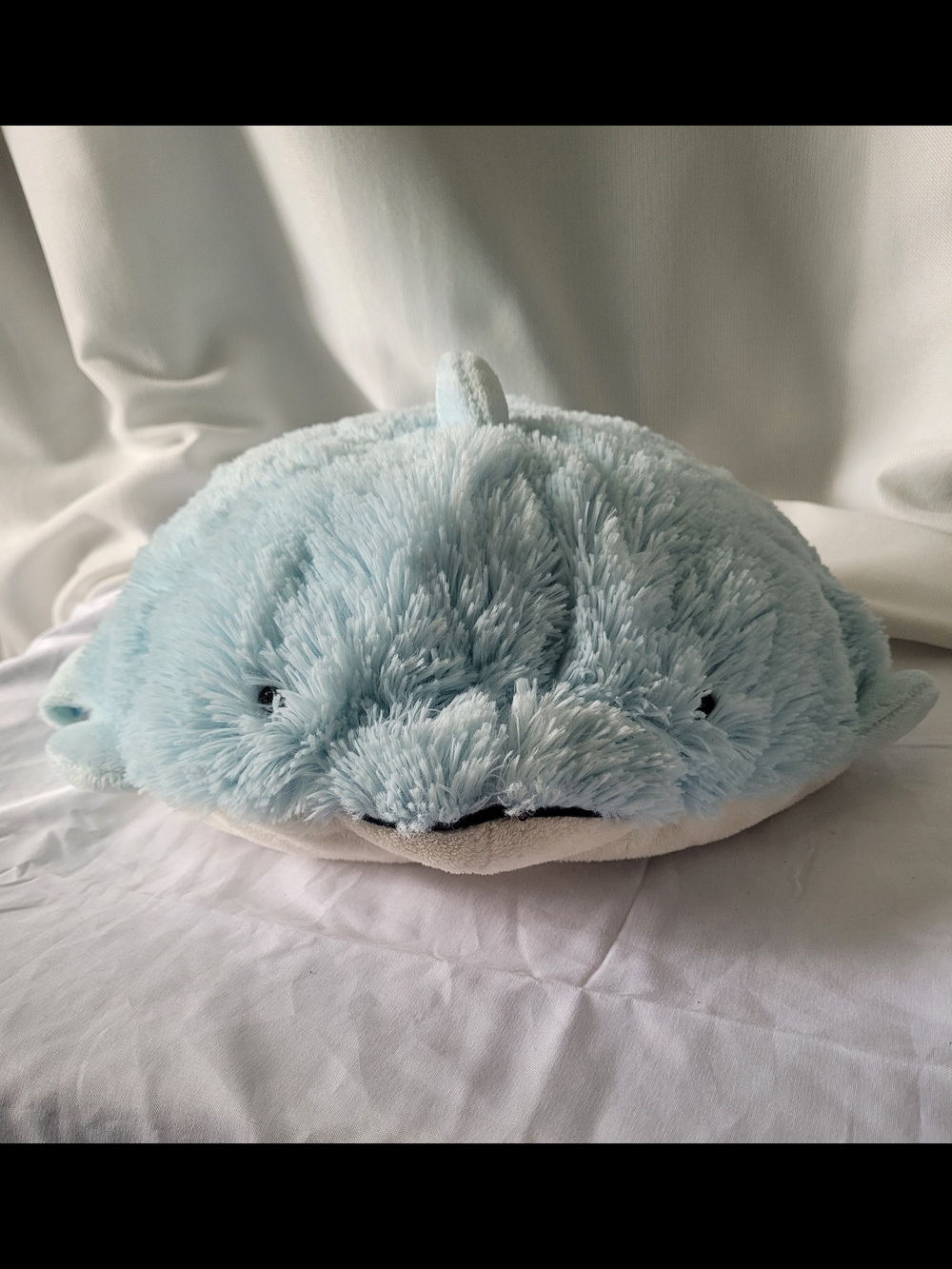 Pillow Pet Plush Light Blue Dolphin  - Soft Pet Plush Cushion